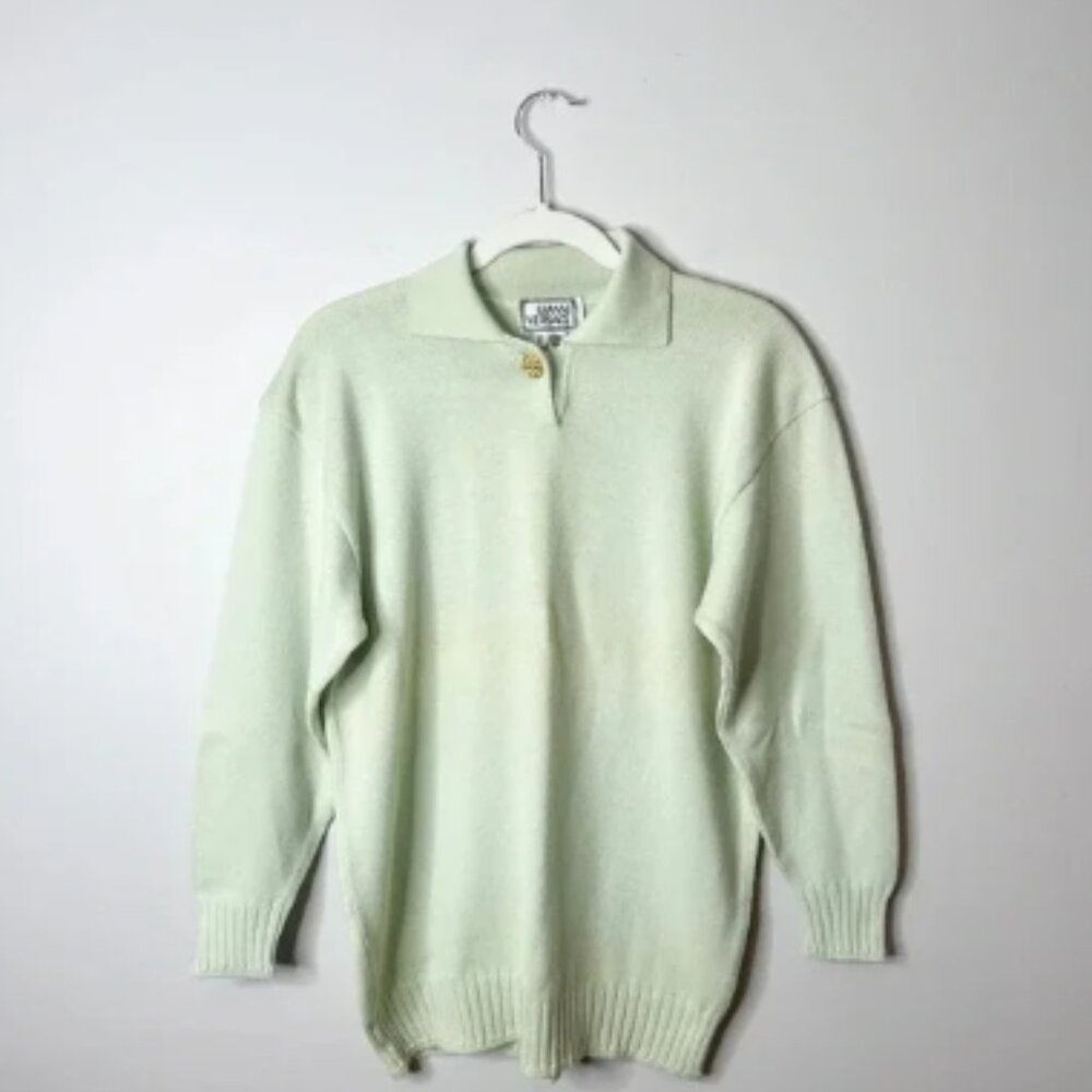 Gianni Versace Green Knit Sweater